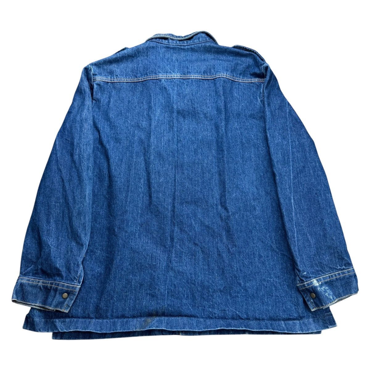 Lee Vintage 70s Lee Chore Overcoat Denim Jacket Blue Workwear Size US XL / EU 56 / 4 - 2 Thumbnail