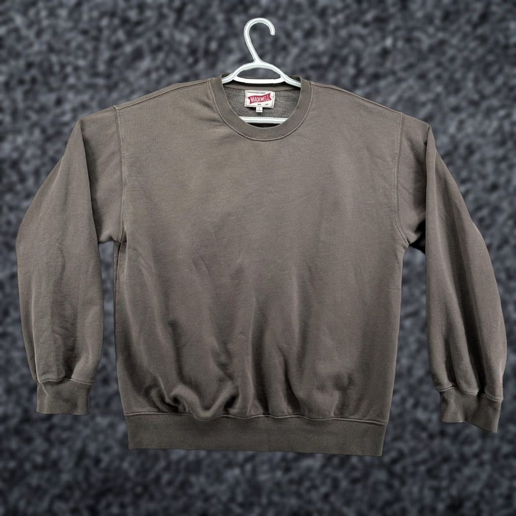 Madewell Madewell Sweatshirt Mens SM-MD Beige Fleece Crew Neck Solid Pullover NK077 Size M / US 6-8 / IT 42-44 - 1 Thumbnail