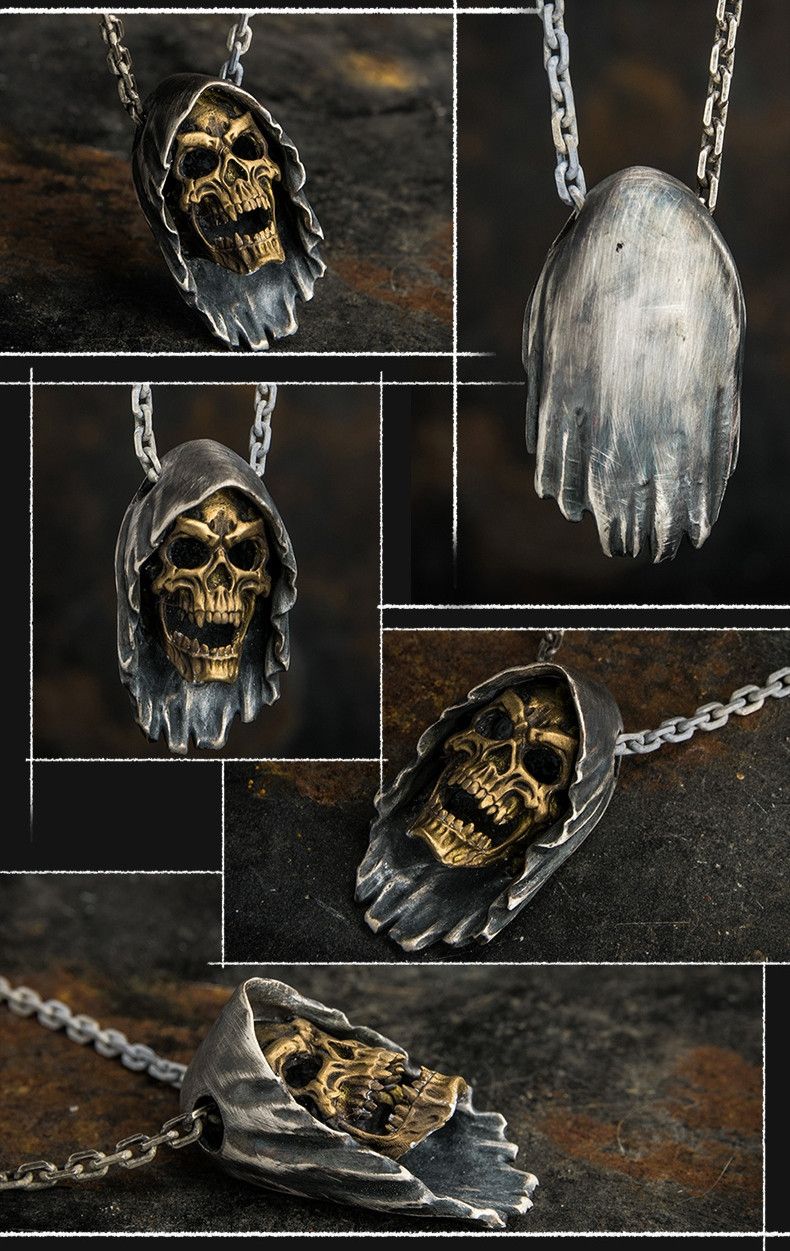Jewelry Angle Skull Necklace Size ONE SIZE - 3 Thumbnail