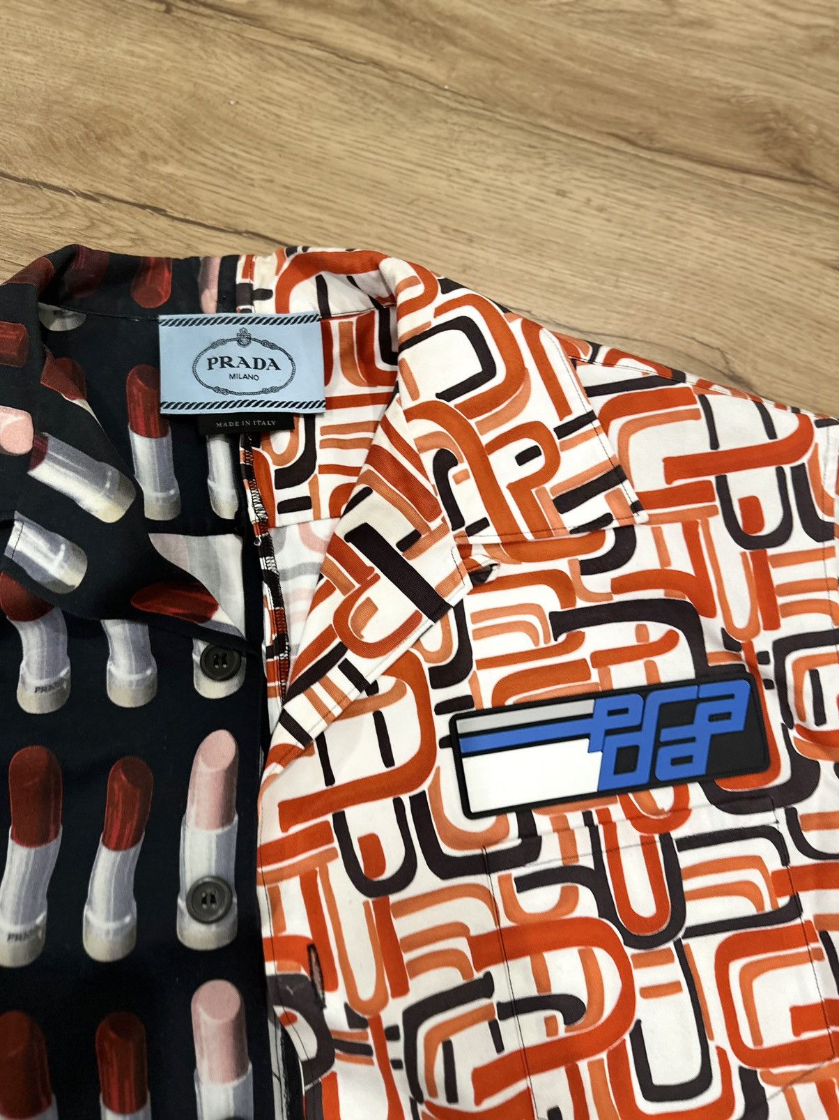 Prada Prada Lipstick Split Shirt Size US M / EU 48-50 / 2 - 2 Thumbnail
