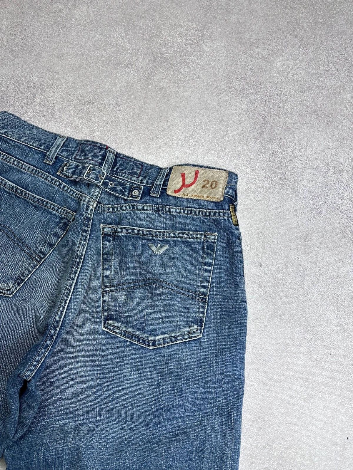 Armani Vintage 90s Armani Metal Logo Baggy Y2K Jeans U20 32 Size US 32 / EU 48 - 9 Thumbnail