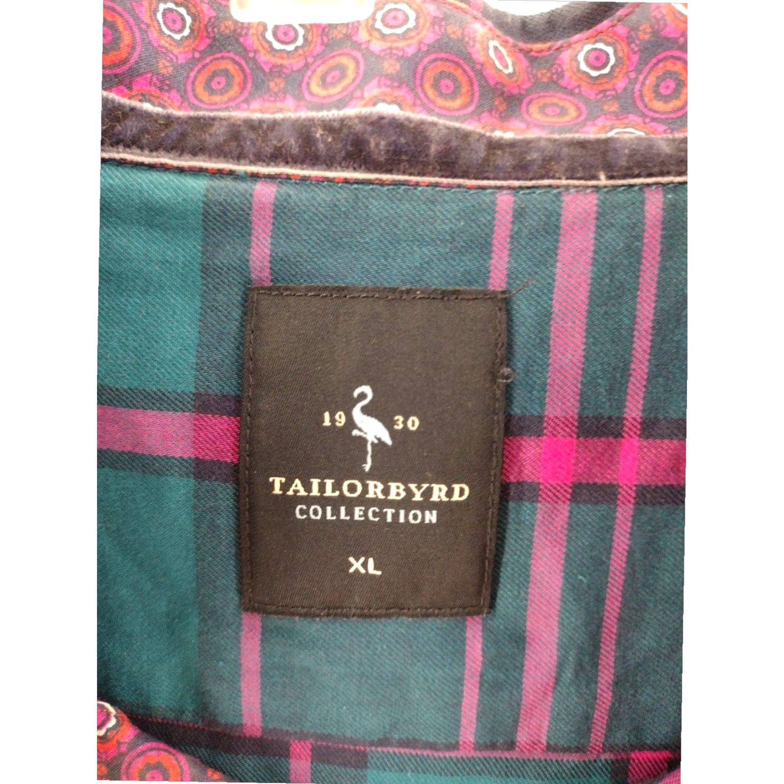 Tailorbyrd Tailorbyrd Mens XL Plaid Button Down 90s Style Cotton Shirt Blue Size US XL / EU 56 / 4 - 6 Thumbnail