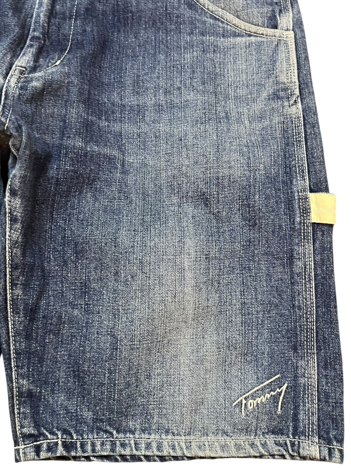 Tommy Jeans Vintage Tommy Shorts Baggy Embroidded Deni Size US 37 - 4 Thumbnail