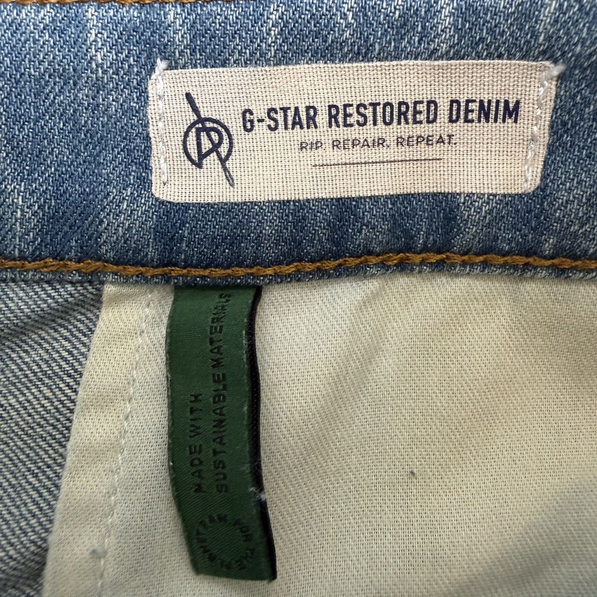 G-Star G-Star RAW D-Staq 3D Slim Jeans 36x32 Distressed 40" Waist Size US 36 / EU 52 - 14 Thumbnail