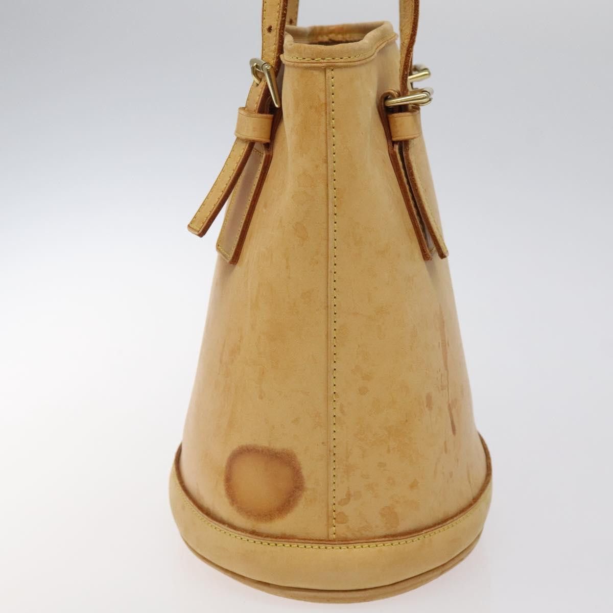 Louis Vuitton LOUIS VUITTON Nomad Leather Bucket PM Shoulder Bag Beige Size ONE SIZE - 3 Thumbnail