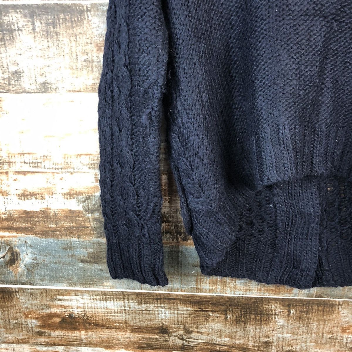 Japanese Brand Earth & Music Econogly Dark Blue Cardigan Knitwear #A2469 Size M / US 6-8 / IT 42-44 - 15 Thumbnail