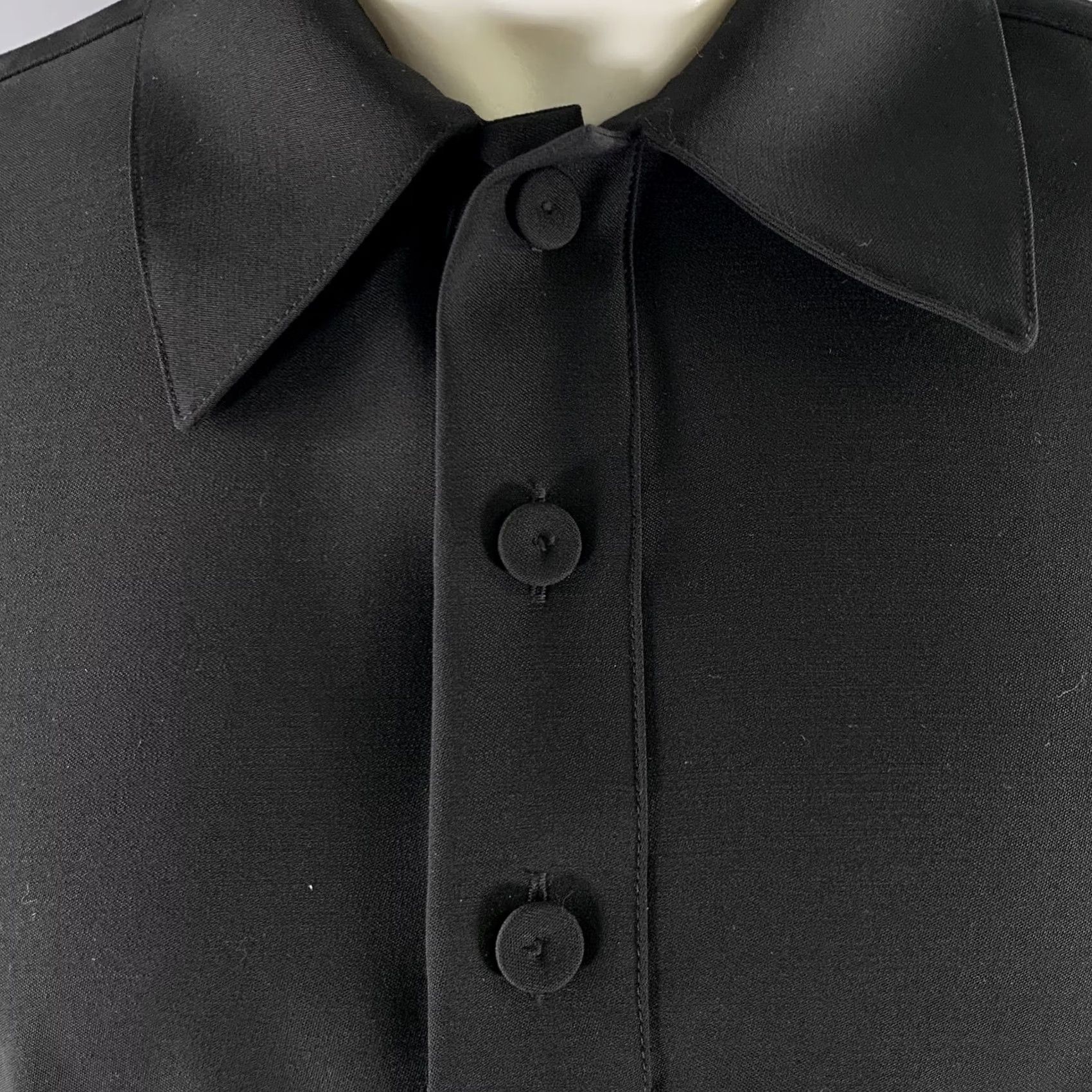 Jil Sander JIL SANDER Polo Shirt M Black Wool Popover Short-Sleeve Mens Size US M / EU 48-50 / 2 - 4 Thumbnail