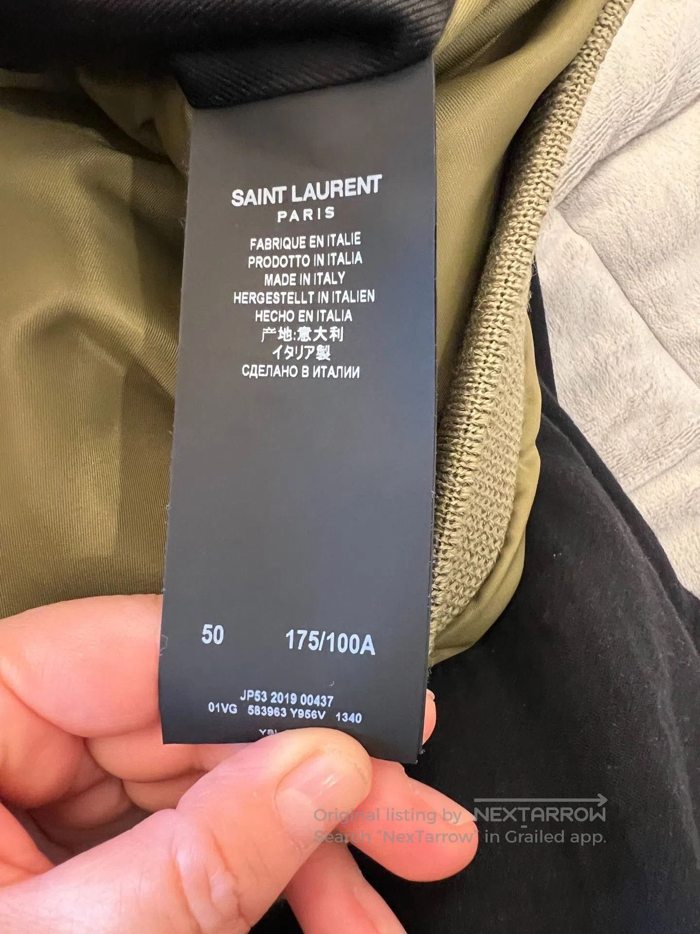 Saint Laurent Paris Saint Laurent Green Puffer Jacket with Epaulets. Size US M / EU 48-50 / 2 - 6 Thumbnail