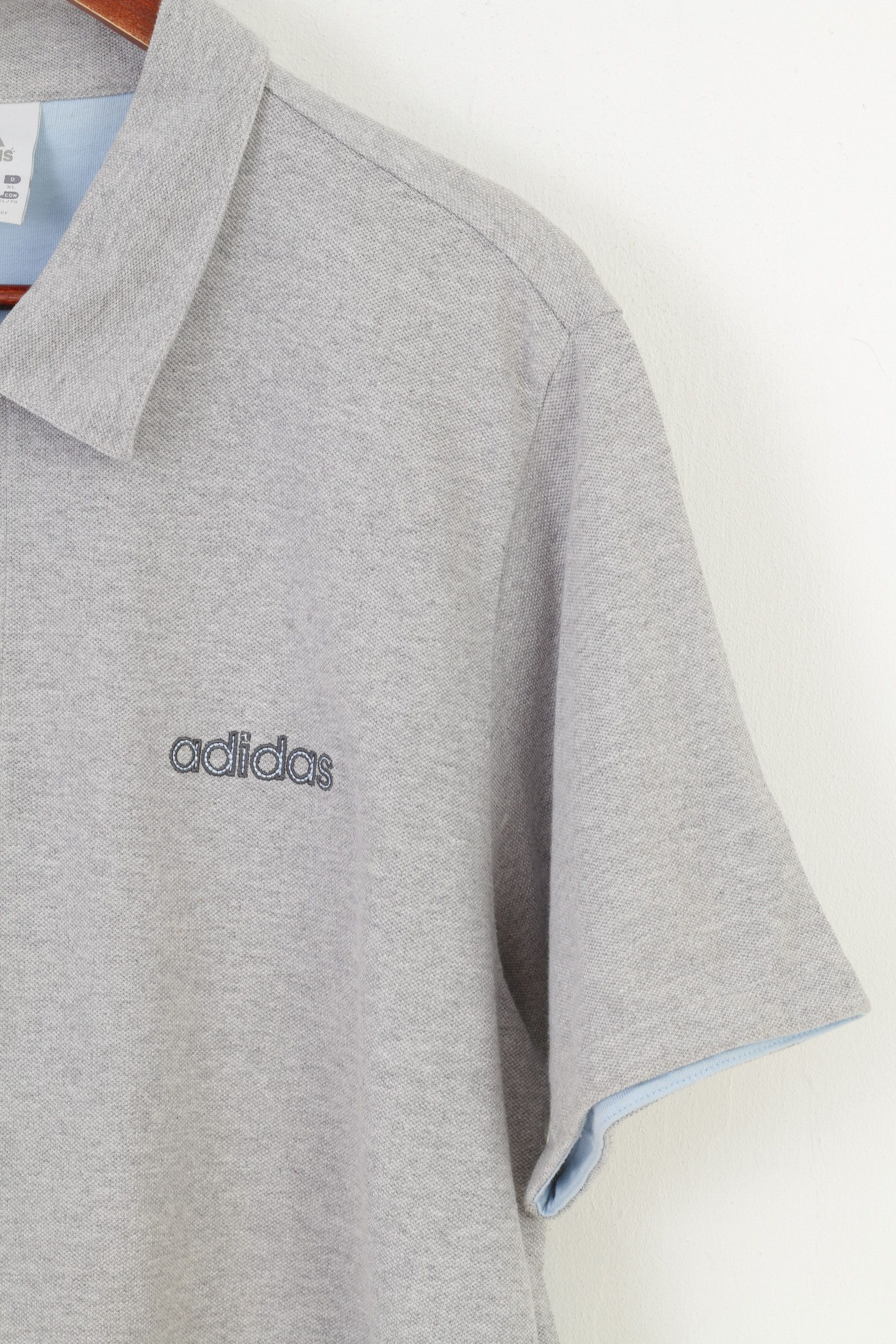 Adidas Adidas Men XL Polo Shirt Grey Sport Vintage 3388 Size US XL / EU 56 / 4 - 5 Thumbnail