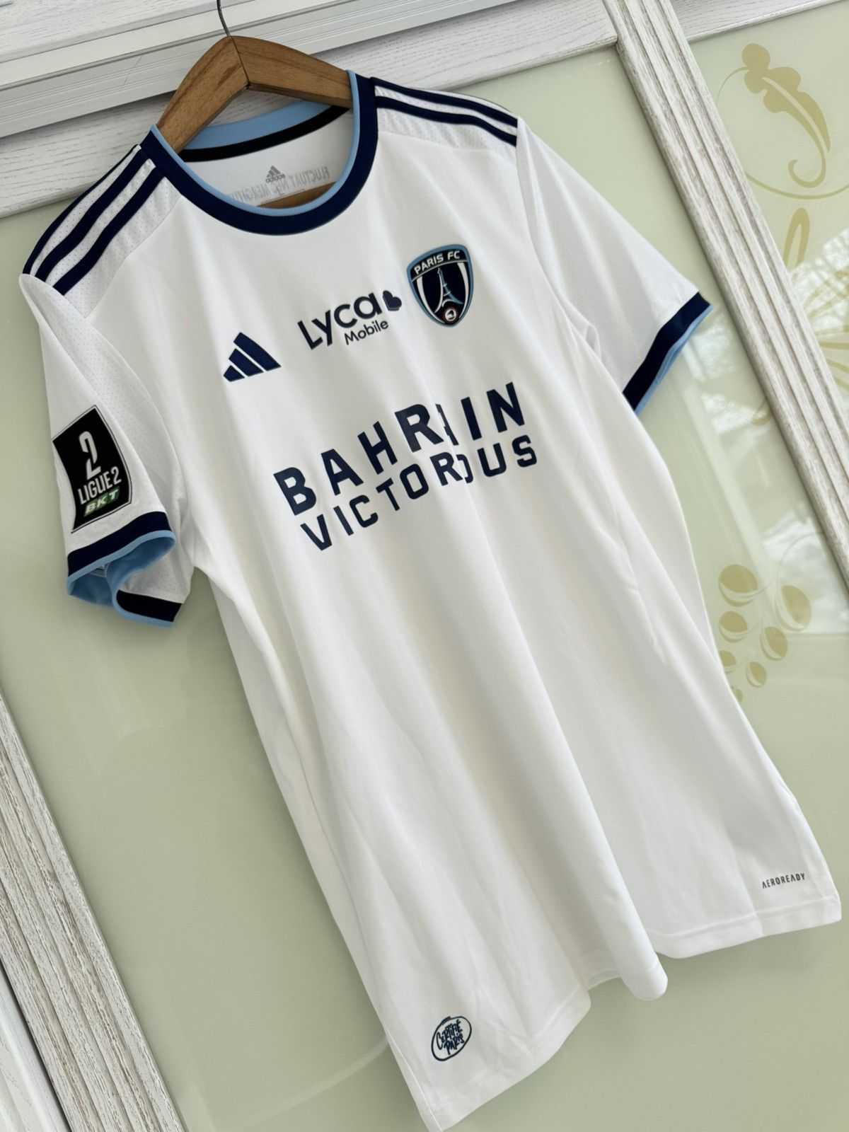 Adidas Krasso #11 Paris FC 2024-2025 Away Soccer Jersey Shirt Kit Size US L / EU 52-54 / 3 - 6 Thumbnail