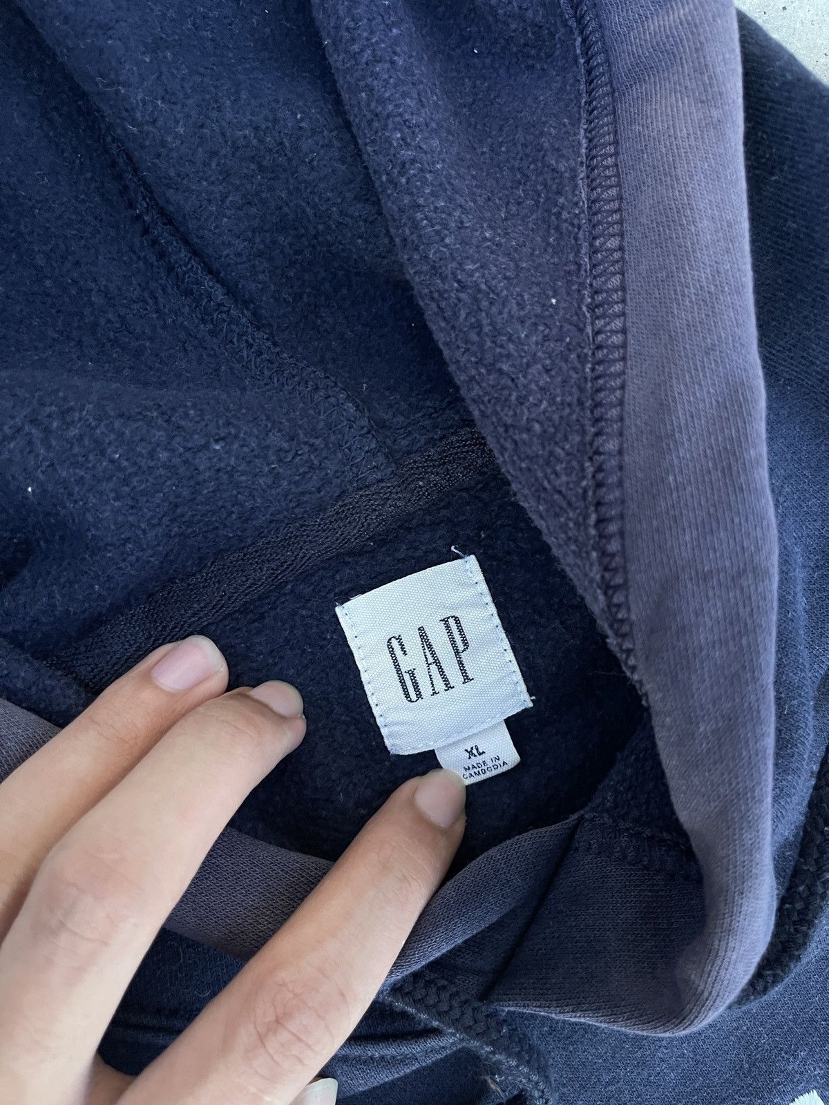 Gap × Vintage Vintage Faded Gap Pull Over Hoodie Size US XL / EU 56 / 4 - 5 Thumbnail