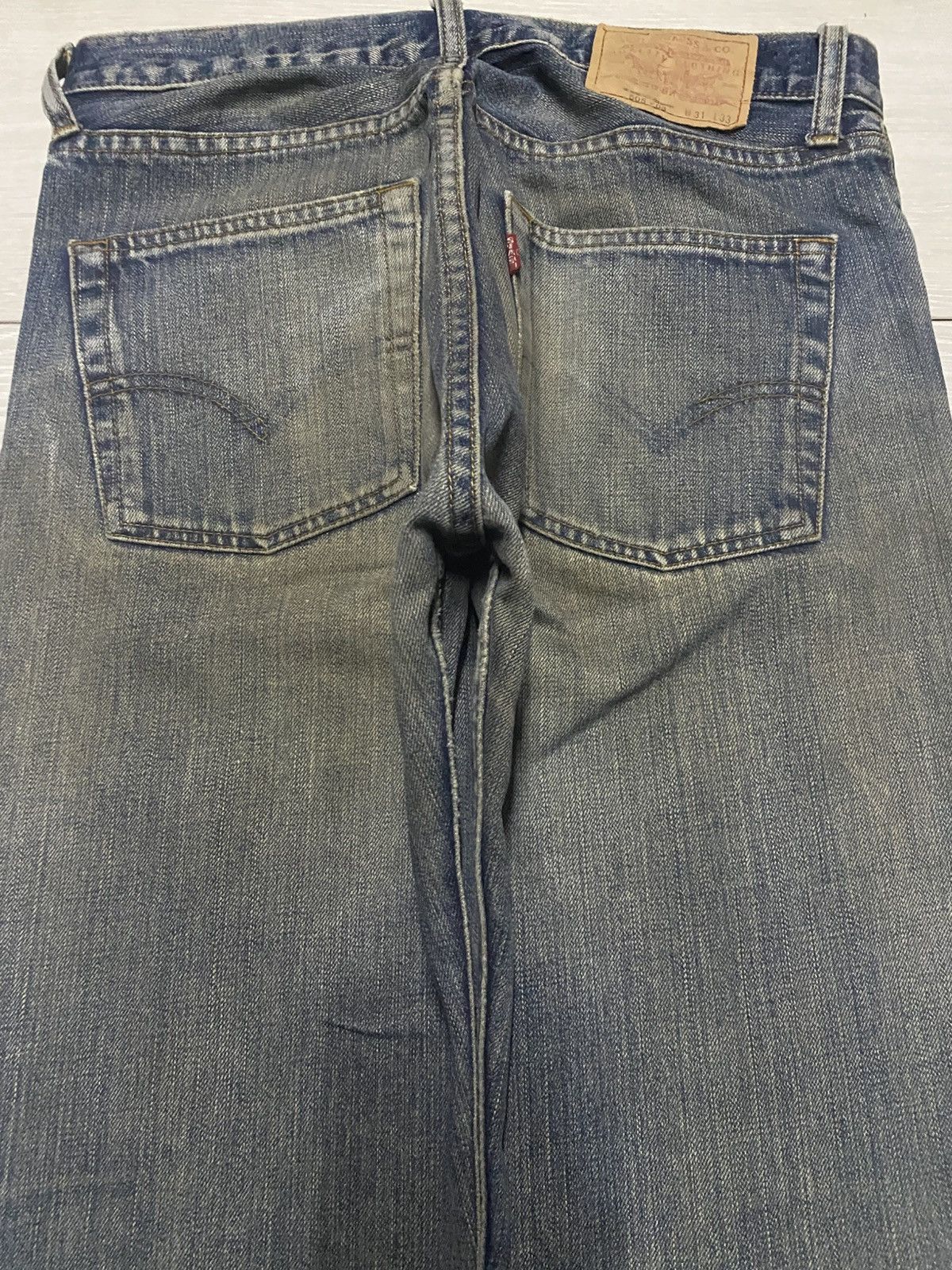 Levi's Vintage Levis 505 Mud Wash Distressed Skinny Jeans Size US 30 / EU 46 - 4 Thumbnail