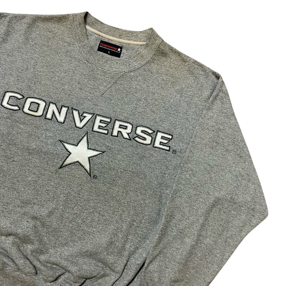 Converse × Vintage Vintage 90's Converse crewneck sweatshirts embroidery Size US L / EU 52-54 / 3 - 4 Thumbnail