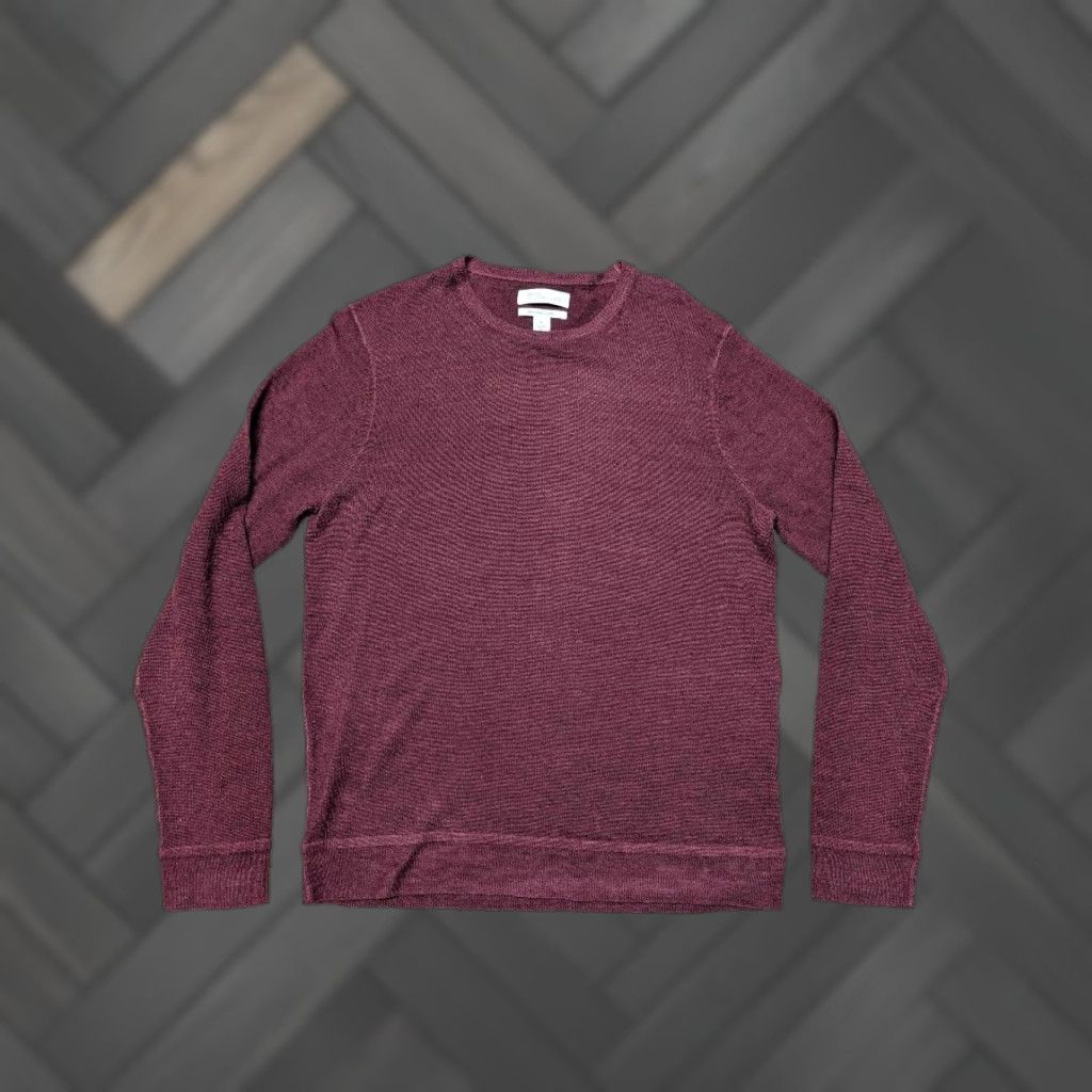 Nordstrom NORDSTROM lightweight Merino Wool sweater M burgundy crewneck Men Size US M / EU 48-50 / 2 - 1 Thumbnail