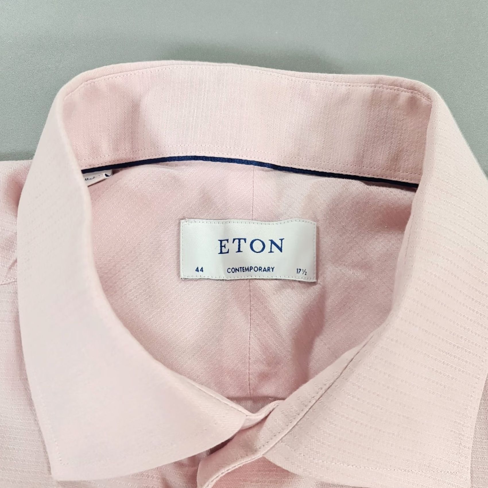 Eton ETON Mens Shirt Pink 17.5 Cotton Button Up Double Cuffs Mens Size US XXL / EU 58 / 5 - 3 Thumbnail