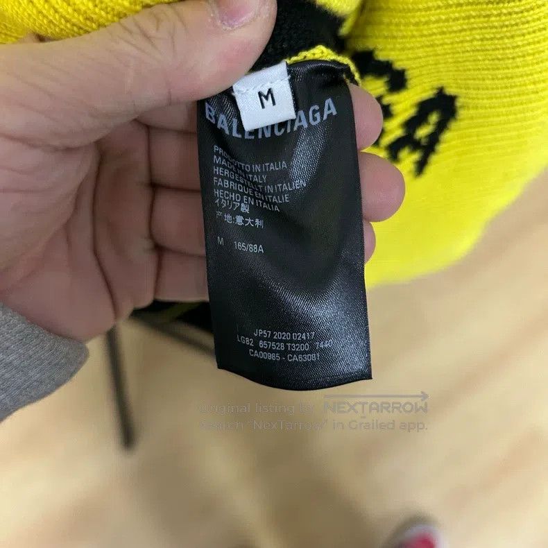 Balenciaga Balenciaga Lemon Yellow Barrage Full Print Oblique Letter Size US M / EU 48-50 / 2 - 4 Thumbnail