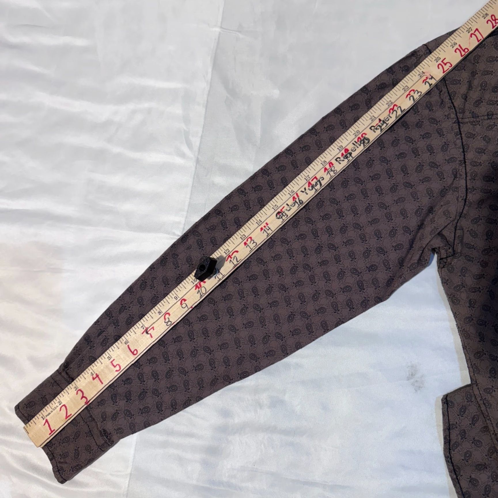 Vintage Rafter C Brown Paisley Western Pearl Snap Shirt XL Cowboy Rodeo Long Sleeve Button Up Mens Casual Size US XL / EU 56 / 4 - 7 Thumbnail