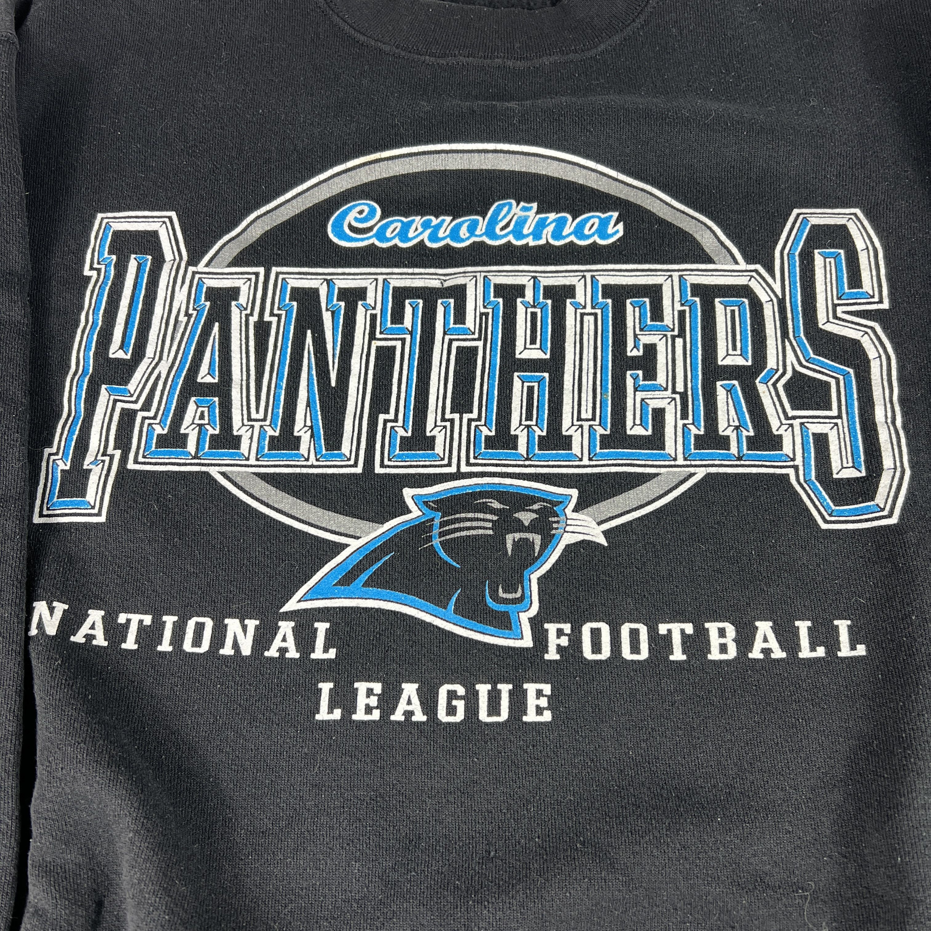 Logo Athletic × NFL × Vintage VTG NFL Carolina Panthers Sweatshirt Thrashed Crewneck Size US L / EU 52-54 / 3 - 7 Thumbnail