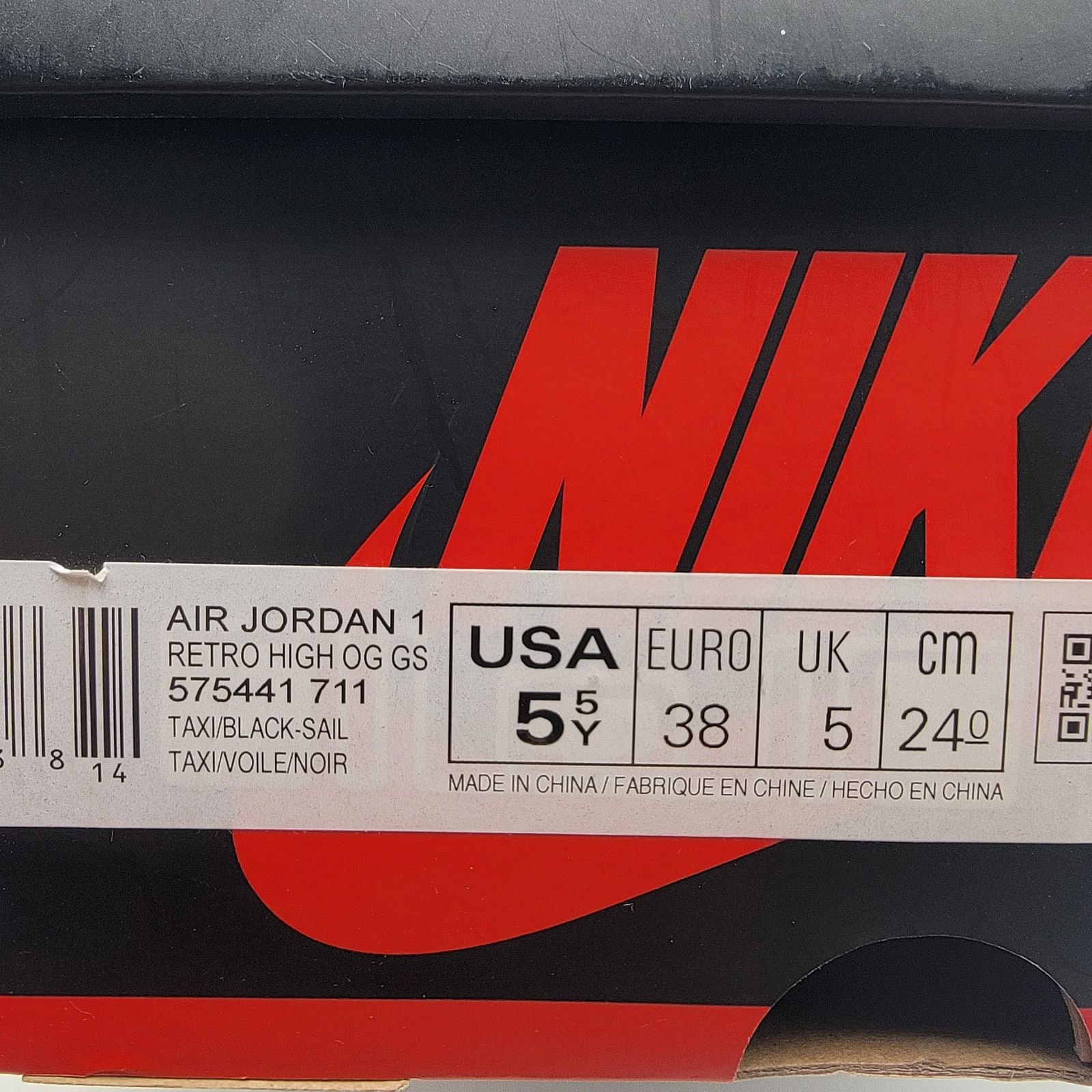 Jordan Brand Air Jordan 1 Retro High OG GS 'Yellow Toe' Sz 5.5 575441-711 Size US 5.5 / EU 38 - 10 Thumbnail