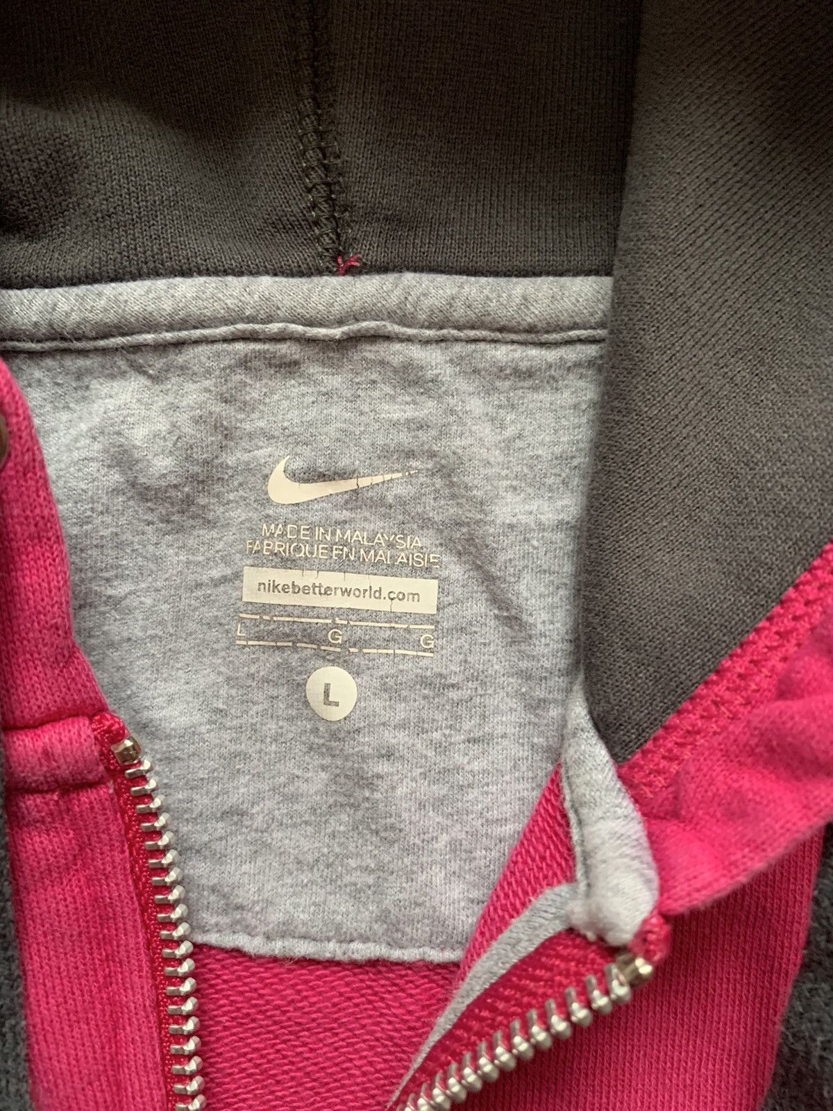 Nike × Vintage Vintage Nike Zip Hoodie Y2K Boxy Fit Mini Swoosh USA Size US S / EU 44-46 / 1 - 5 Thumbnail