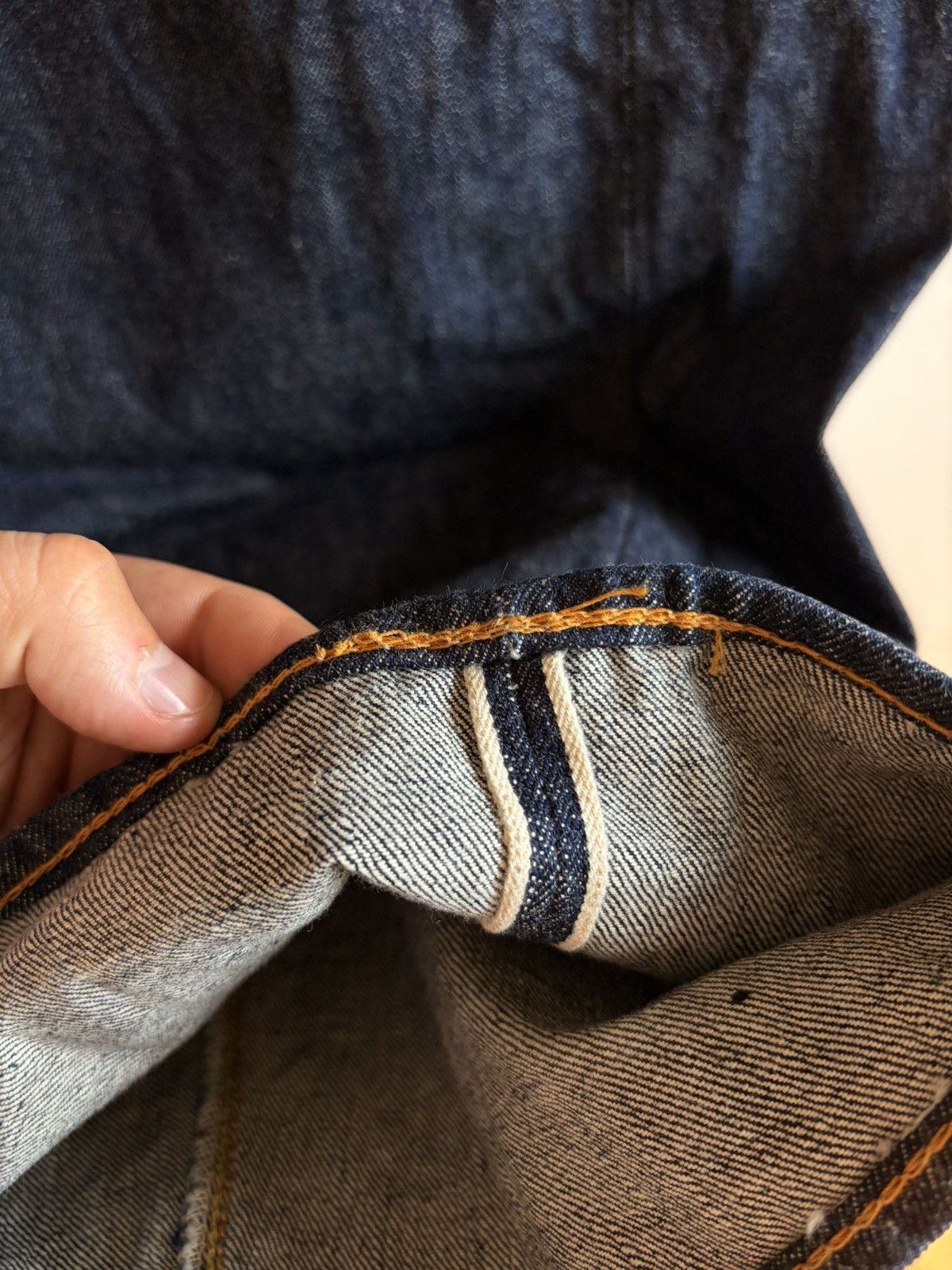Evan Kinori X Orslow Wide Leg Selvedge Jean in Blue, Men's (Size 34) — image 3 of 6