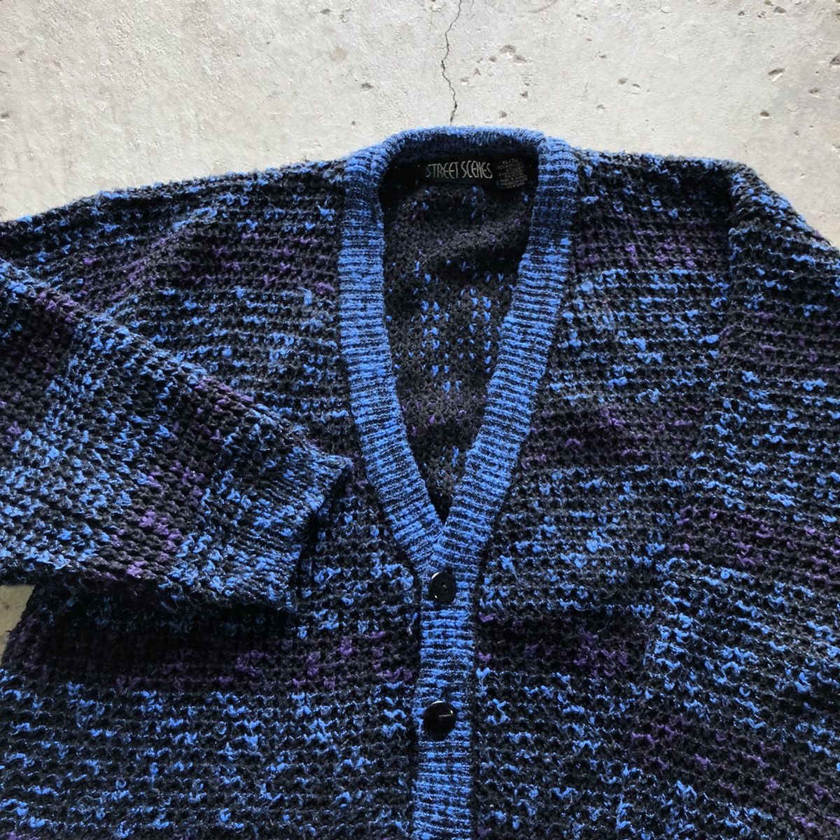 Vintage Vintage 90s Patterned Shaggy Grunge Cardigan Sweater Size US XL / EU 56 / 4 - 2 Thumbnail
