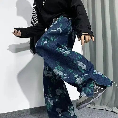 Jean Vibe design sense full printed jacquard jeans handsome Size US 32 / EU 48 - 3 Thumbnail