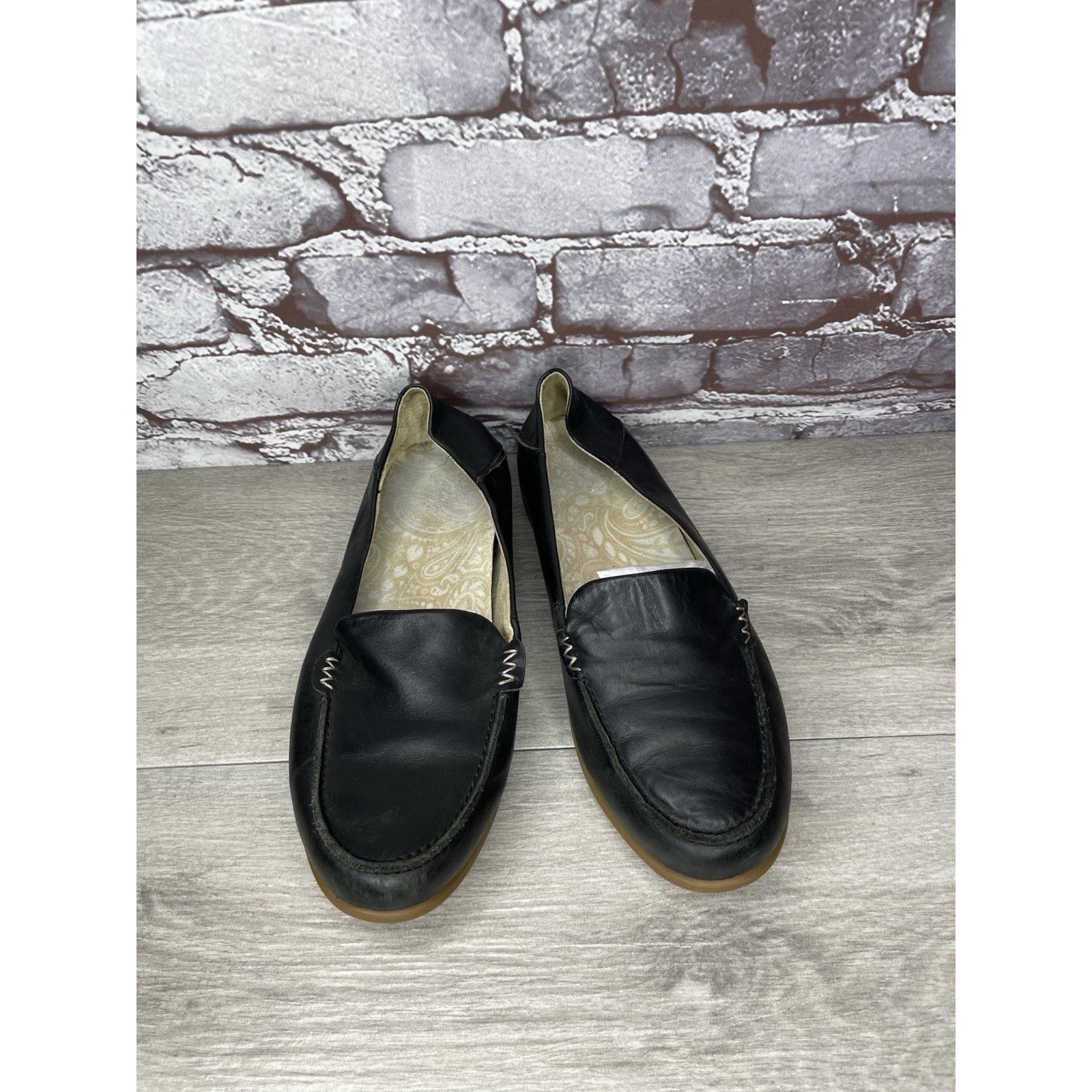 Olukai OluKai Kiele Black Leather Loafer Convertible Slip On Flats Size US 9 / IT 39 - 2 Thumbnail