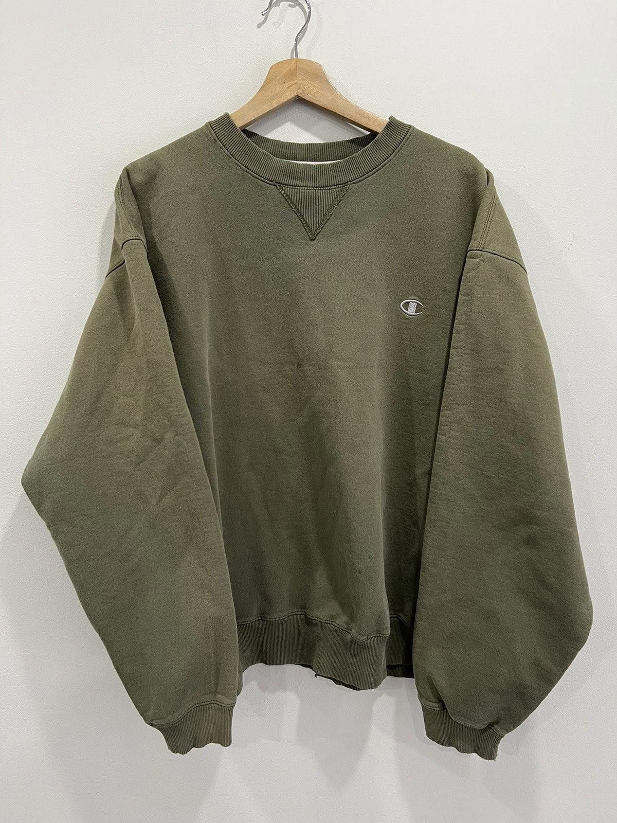Vintage Vintage Olive Green Champion sweater Size US XXL / EU 58 / 5 - 1 Thumbnail