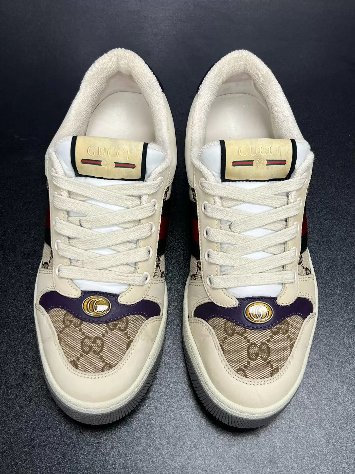 Gucci GUCCI Enamel Dirty Sneakers Ebony 38 Size US 7.5 / IT 37.5 - 3 Thumbnail