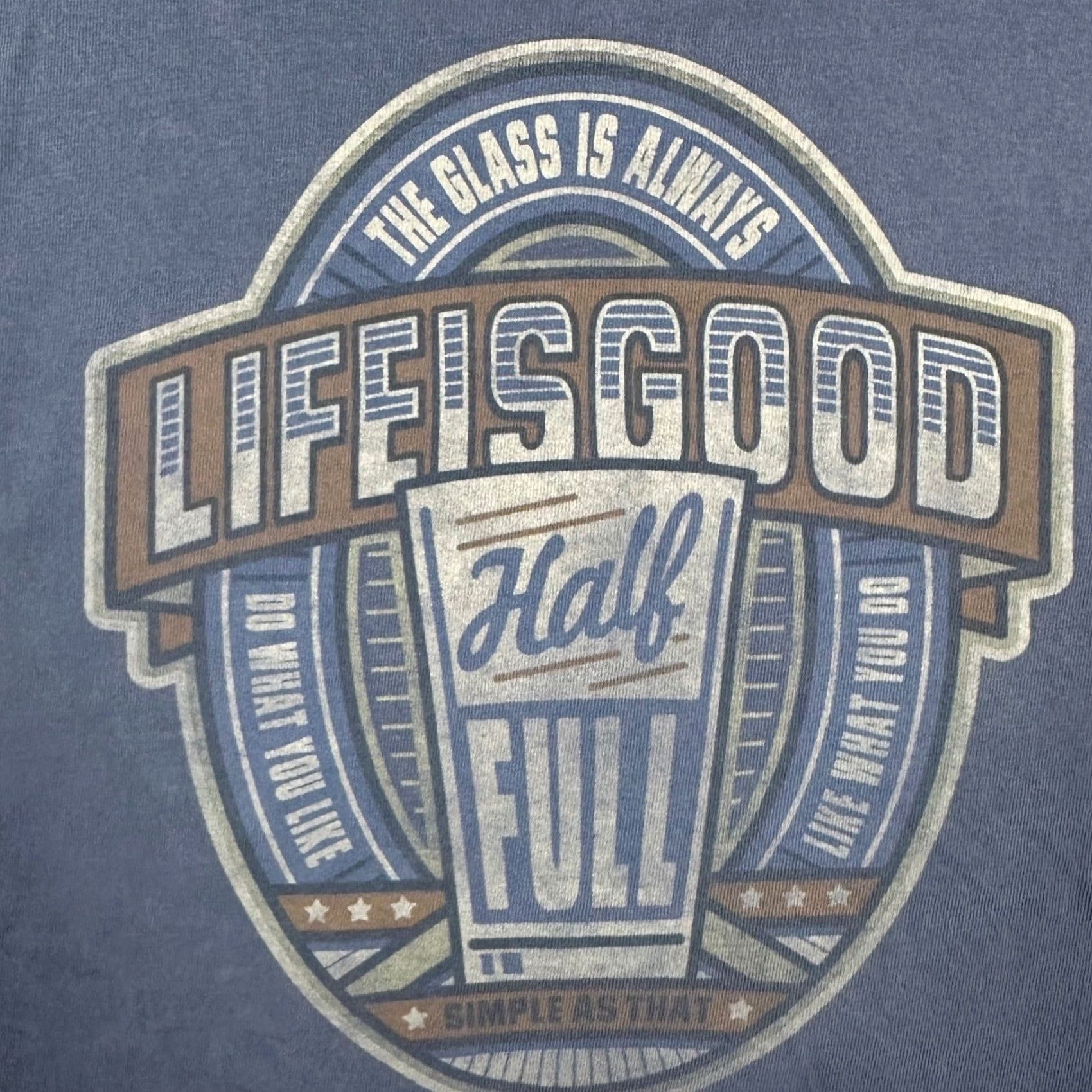 Life is Good Life is Good T-Shirt Men M Blue Classic Fit Graphic Tee Short Sleeve Casual Size US M / EU 48-50 / 2 - 6 Thumbnail