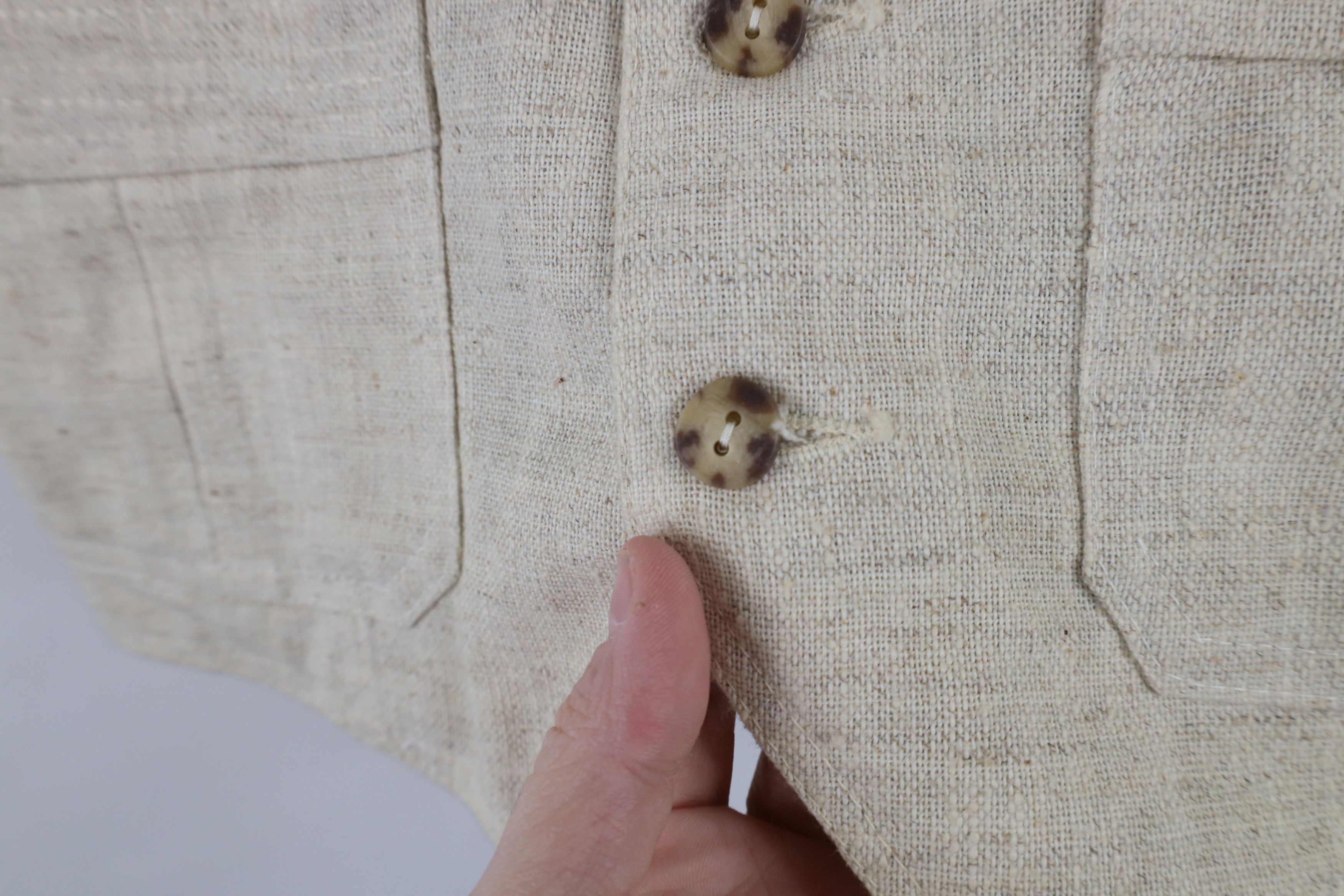 Vintage Vintage 70s Streetwear Burlap Linen Buckle Back Vest USA Size US M / EU 48-50 / 2 - 8 Thumbnail