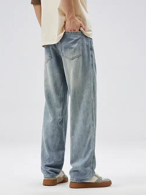 Japanese Brand American high street washed trendy light blue jeans Size US 32 / EU 48 - 4 Thumbnail