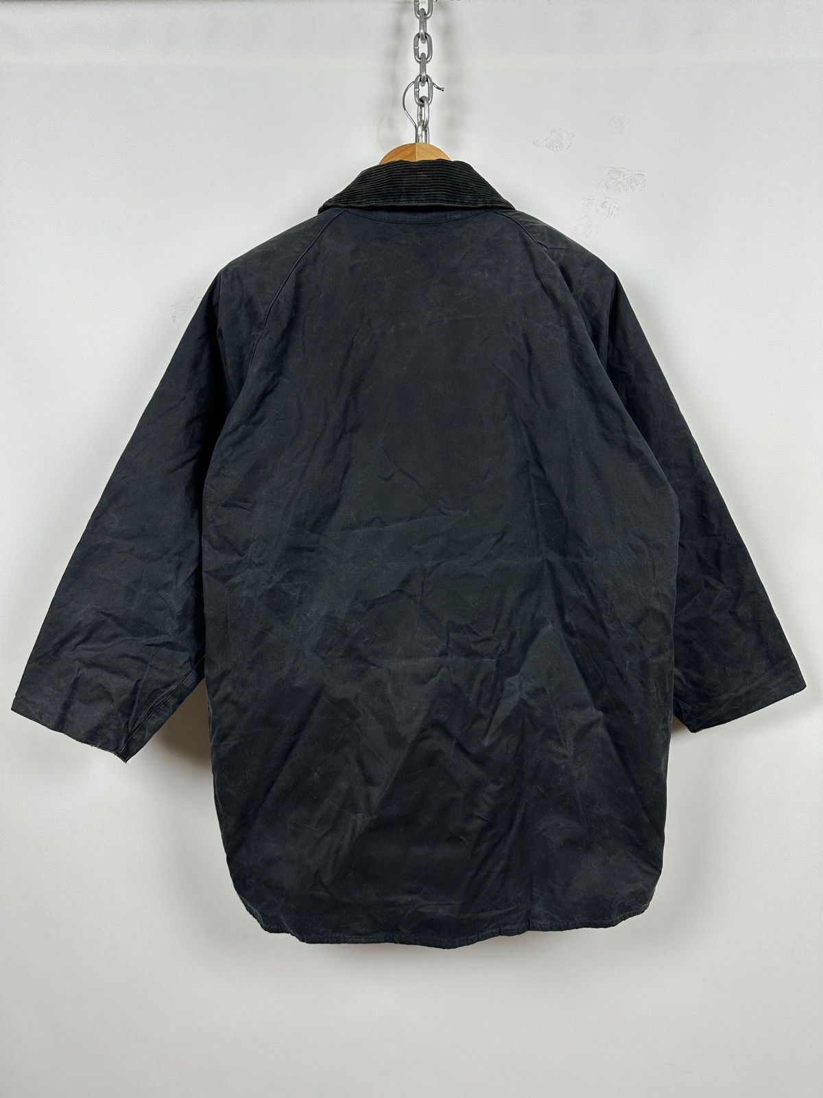 Barbour Vintage Barbour Beaufort Navy Waxed Jacket/Warm Pile Lining Size US L / EU 52-54 / 3 - 4 Thumbnail