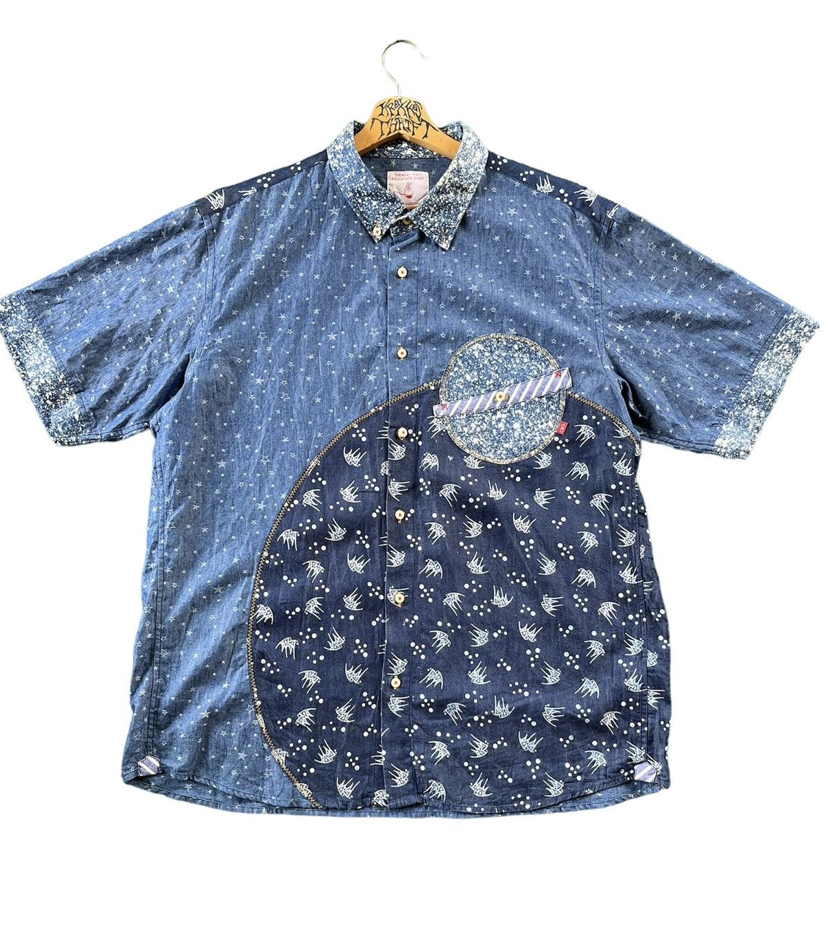 Japanese Brand × Vintage RARE Kawatani Kapital Patchwork Inspired Button Up Shirts Size US XXL / EU 58 / 5 - 1 Thumbnail