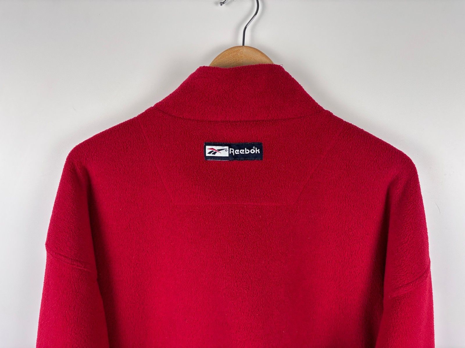 Reebok Vintage Reebok Fleece Sweater 1/2 Zip Pullover Red Mens XL Size US XL / EU 56 / 4 - 7 Thumbnail