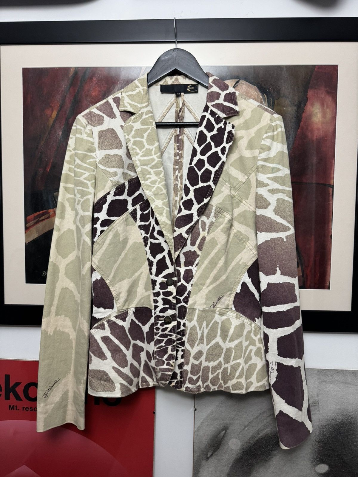Just Cavalli Just Cavalli Vintage Y2K Blazer Jacket Animal Leopard Print Size M / US 6-8 / IT 42-44 - 1 Thumbnail