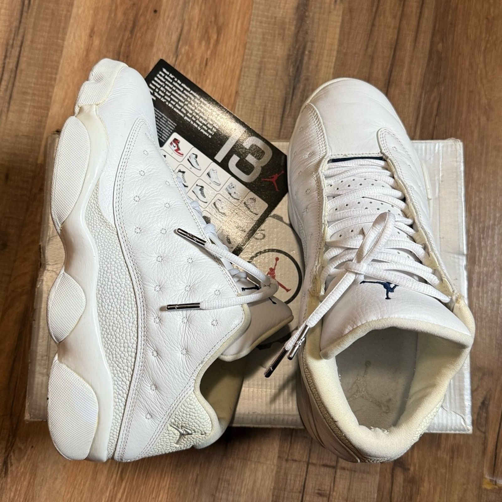 Jordan Brand 2005 Jordan 13 Retro Low White Metallic Silver Ice Blue Size US 9 / EU 42 - 1 Thumbnail