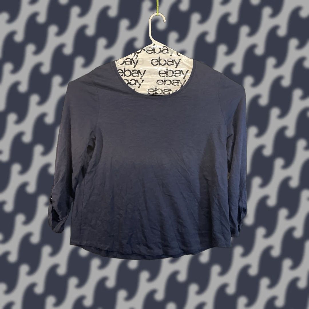 Vintage Chico's Shirt Women Large Blue Ultimate Tee Pullover Round Neck Long Sleeve Top Size L / US 10 / IT 46 - 1 Thumbnail