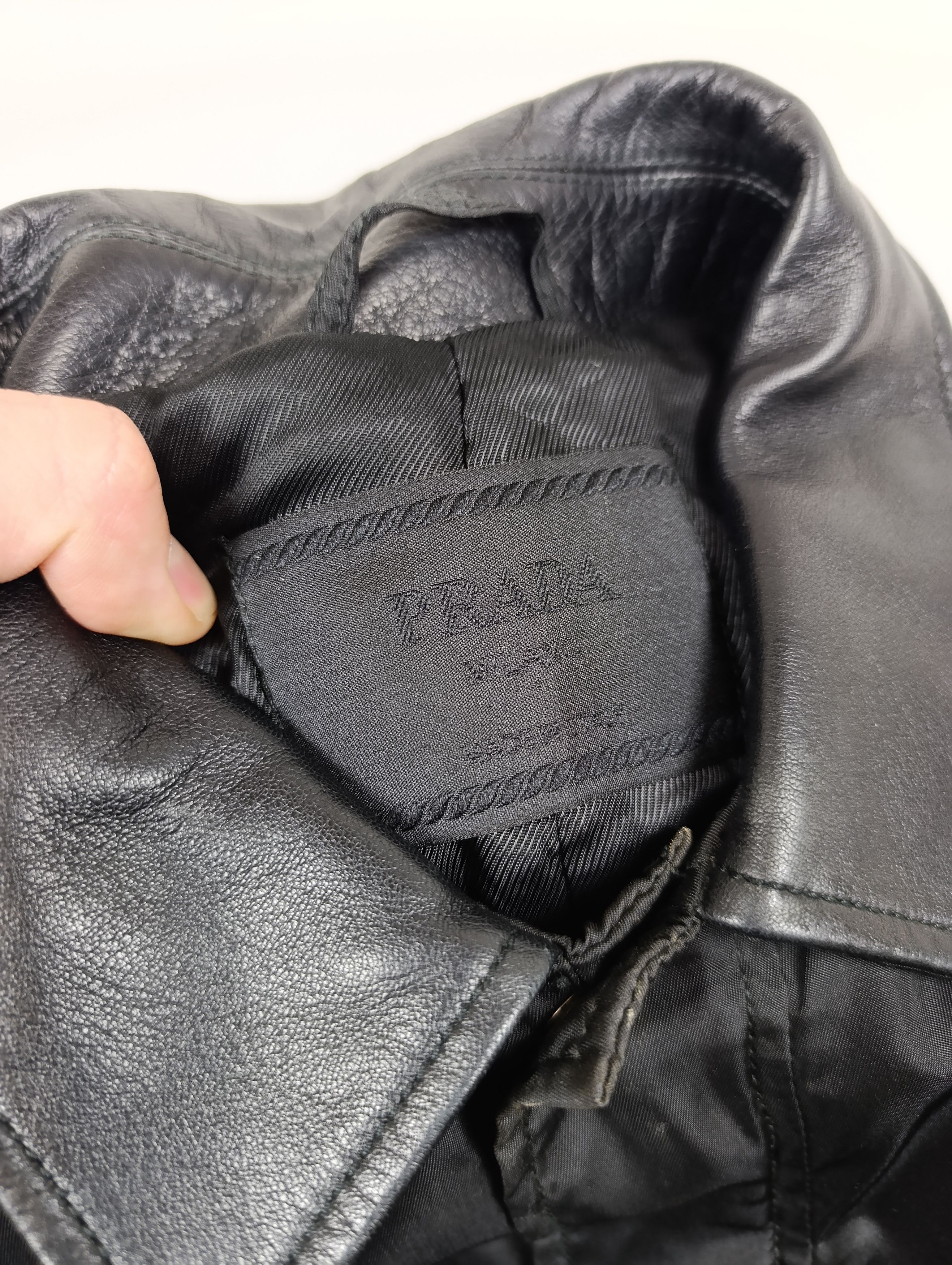 Prada ARCHIVE 90S PRADA LEATHER SHOULDER NYLON DOUBLE ZIP COAT Size US L / EU 52-54 / 3 - 4 Thumbnail