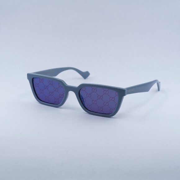 Gucci Gucci GG1539S 003 Sunglasses Light Blue Square Frame Size ONE SIZE - 1 Thumbnail