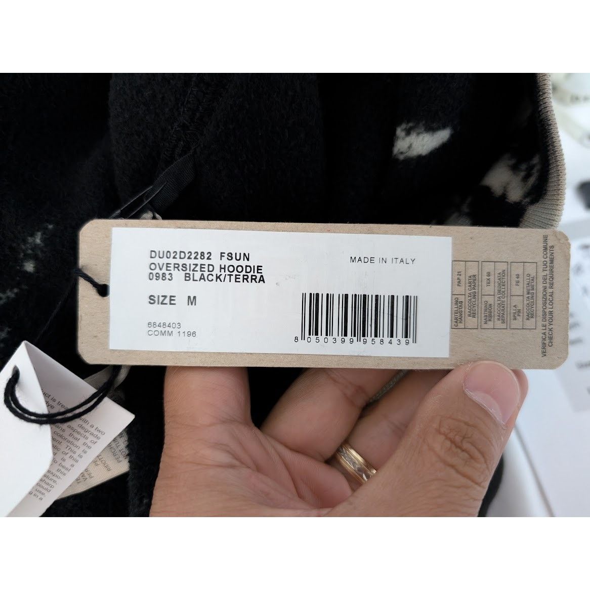 Rick Owens o1rshd1 Oversize Hoodie in Black/Terra Size US M / EU 48-50 / 2 - 17 Thumbnail