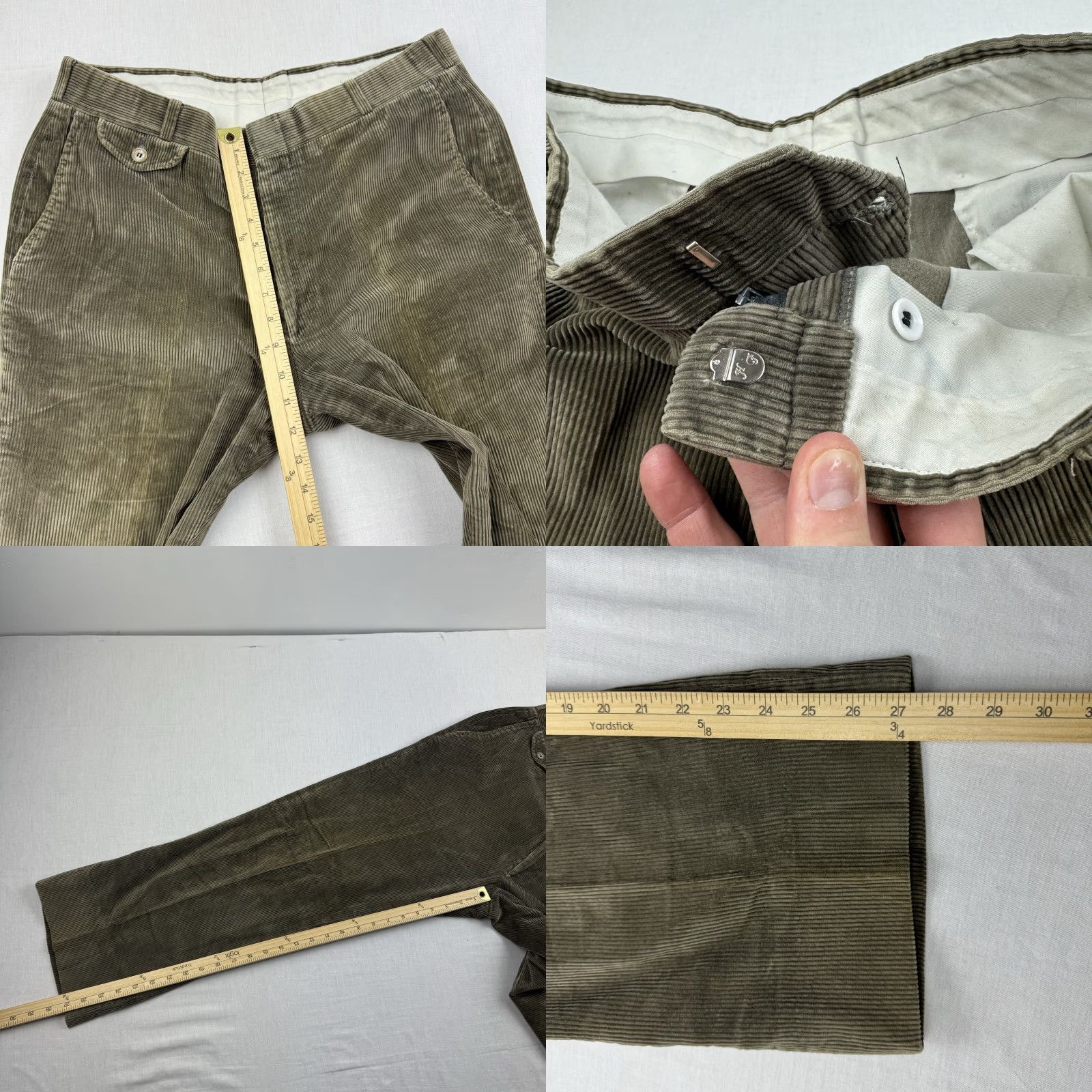 Berle VINTAGE Berle Pants Corduroy Tailored Green 1970s 33x27 Mens Size US 33 - 8 Thumbnail