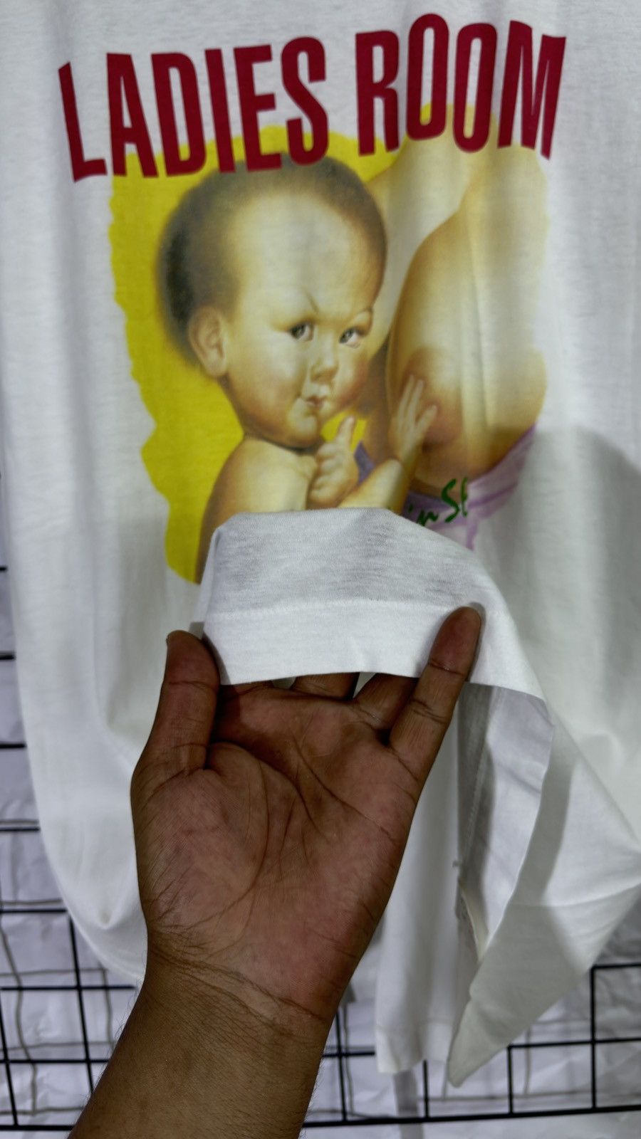 Vintage Vintage 90's ladies room made in sex tee shirt Size M / US 6-8 / IT 42-44 - 5 Thumbnail