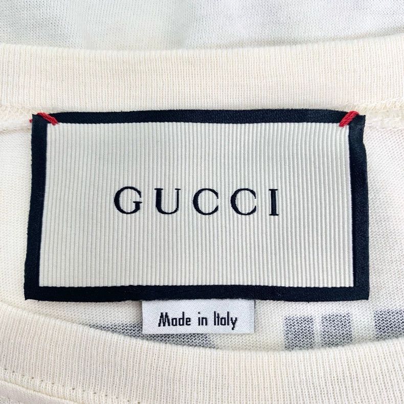 Gucci Gucci Logo rabbit print round-neck beige cotton short-sleev Size US XS / EU 42 / 0 - 5 Thumbnail