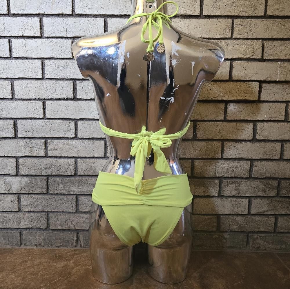 Designer Yellow Neon Sports Illustrated Bikini Set Size ONE SIZE - 2 Thumbnail