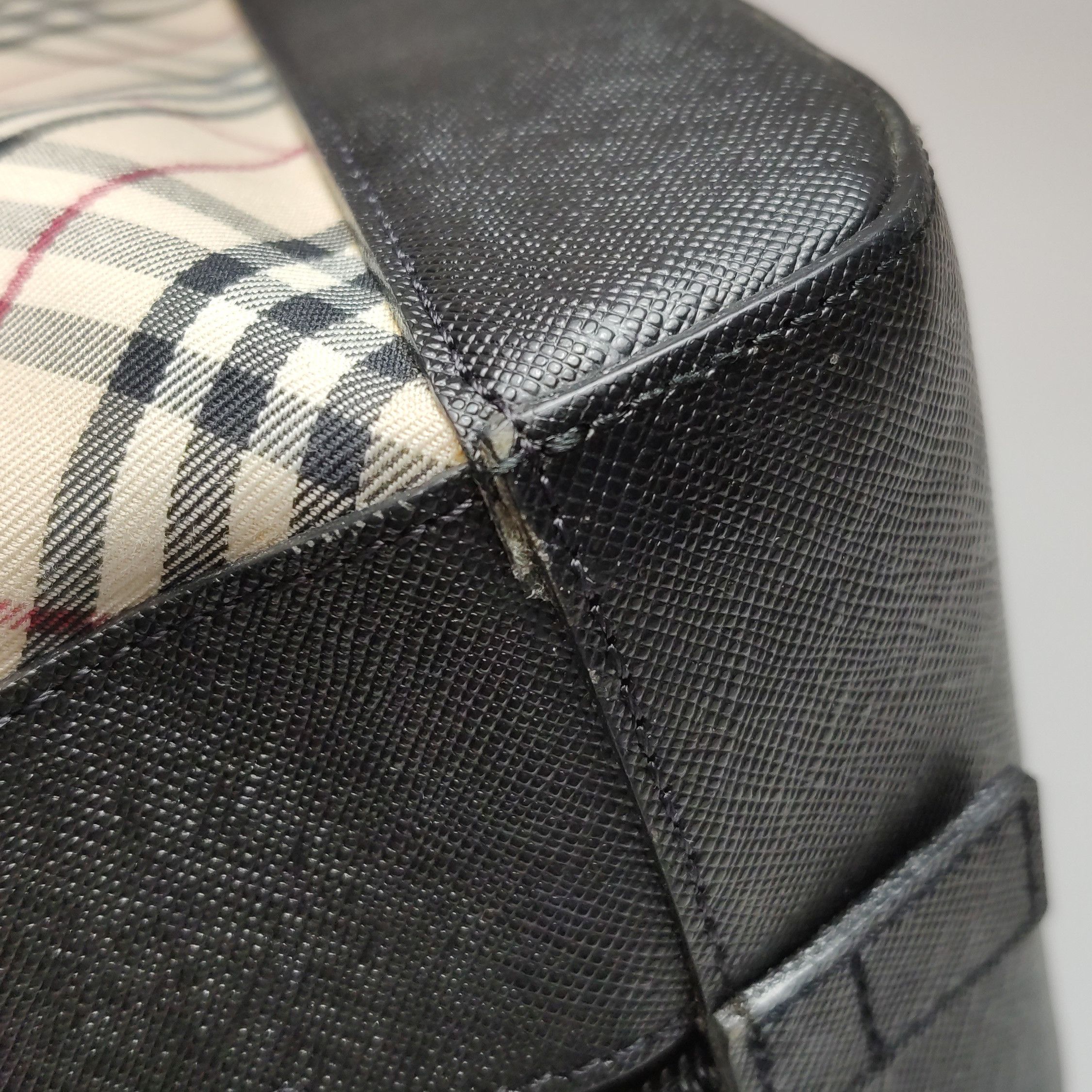 Burberry burberry leather plaid handle bag 0099 Size ONE SIZE - 16 Thumbnail