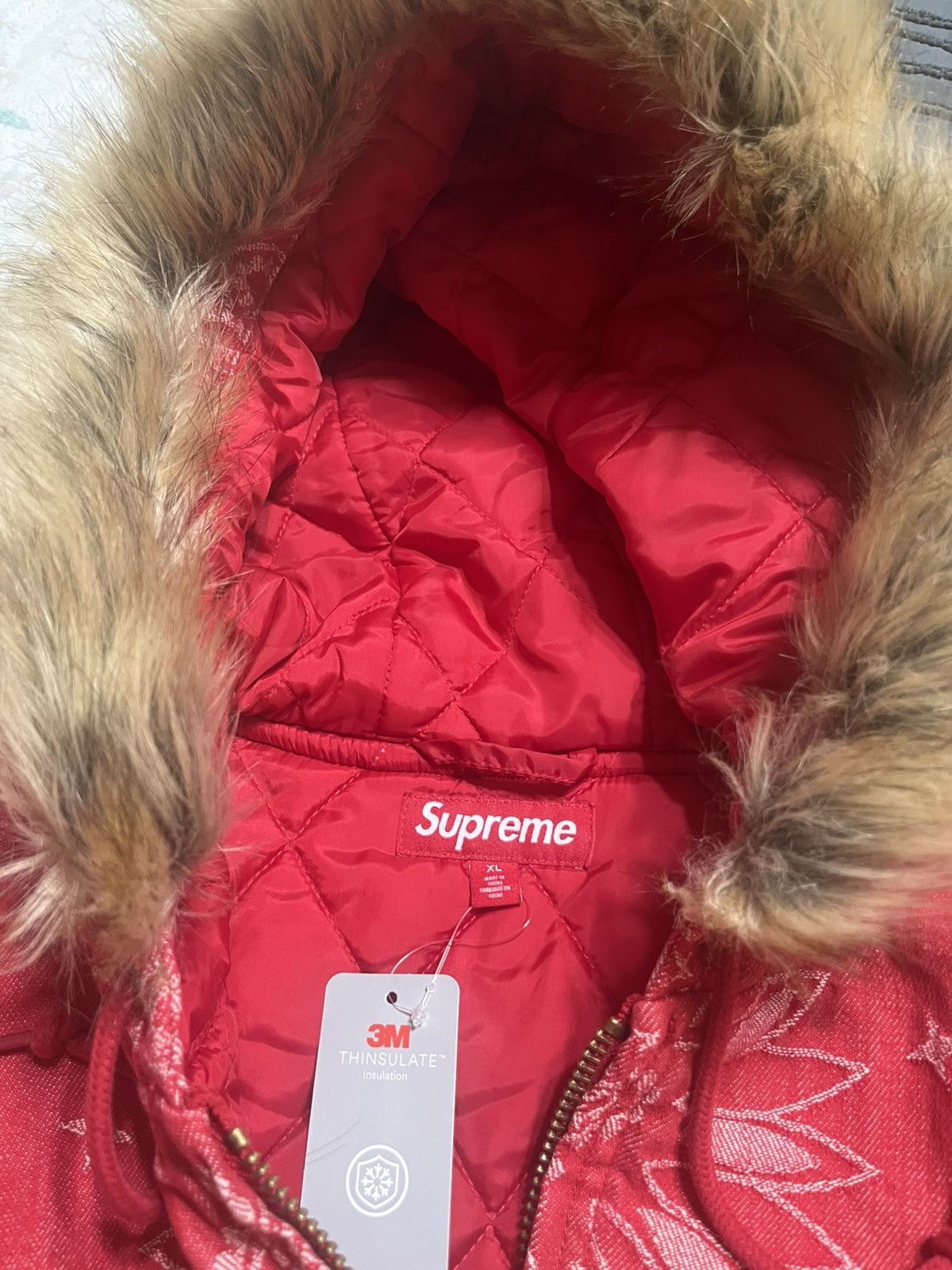 Supreme Supreme Bandana Jacquard denim hooded Work Jacket Size US XL / EU 56 / 4 - 2 Thumbnail