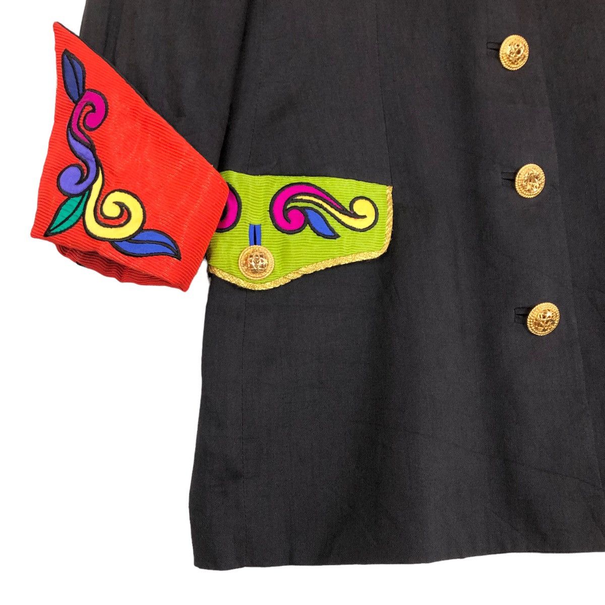 Versace Vintage Gianni Versace Couture 1991 S/S Baroque Cuff Blazer Size S / US 4 / IT 40 - 8 Thumbnail