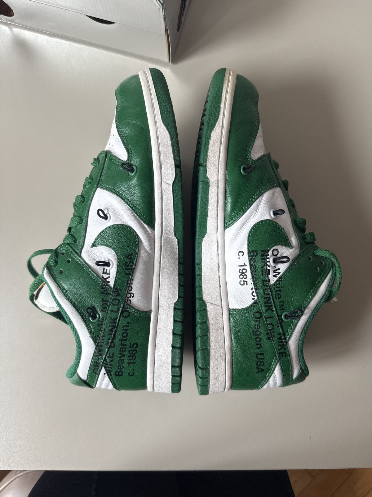 Nike × Off-White Nike Dunk Low Off White Pine Green Size US 8 / EU 41 - 3 Thumbnail